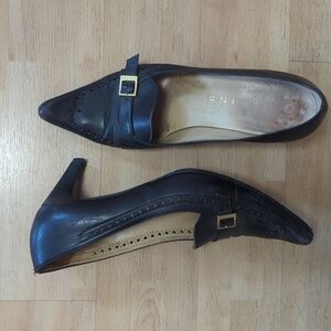 Celine black leather pumps size 8 B